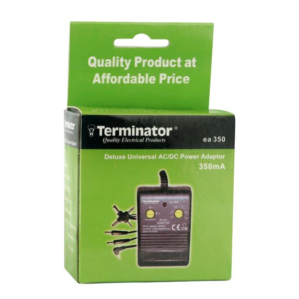 Terminator Deluxe Universal AC/DC Power Adaptor 350mA