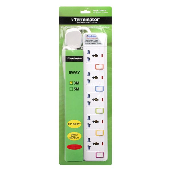 Terminator Multiway Power Extension 5way 3mtr TPB-915