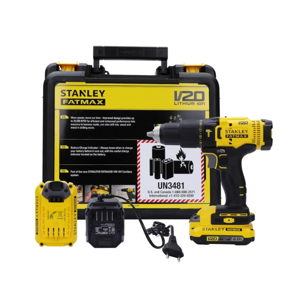 STANLEY HAMMER CORDLESS DRILL COMPACT SCD711 V20